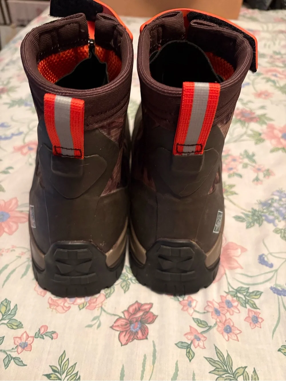 Men's Black Rain & Snow Muck Boots with Orange Accents
